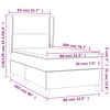 vidaXL Boxspringbett mit Matratze Dunkelgrau 80x200 cm Samt