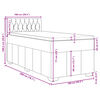 vidaXL Boxspringbett mit Matratze Dunkelgrau 100x200 cm Stoff
