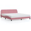 vidaXL Bettgestell mit Kopfteil "Dover" Rosa 180x200 cm Samt