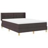 vidaXL Boxspringbett mit Matratze Dunkelbraun 200 x 140 cm Stoff