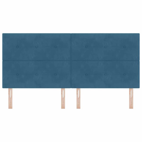 vidaXL Kopfteil Dunkelblau 200 cm Samt