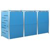 vidaXL Mülltonnenbox für 3 Tonnen 207x77,5x112,5 cm Edelstahl