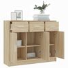 vidaXL Sideboard Sonoma-Eiche 91x28x75 cm Holzwerkstoff