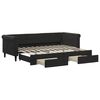 vidaXL Tagesbett Ausziehbar mit Schubladen Schwarz 80x200 cm Samt