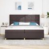 vidaXL Boxspringbett mit Matratze Braun 200 x 200 cm Stoff