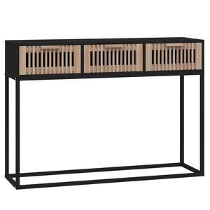 vidaXL Konsolentisch Schwarz 105x30x75 cm Holzwerkstoff und Eisen
