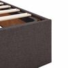 vidaXL Ottoman-Bett mit Matratzen Dunkelbraun 160x200 cm Stoff