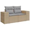 vidaXL Gartensofa-set mit Kissen 10 pcs Beige und Hellgrau Poly Rattan