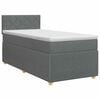 vidaXL Boxspringbett mit Matratze Dunkelgrau 80 x 200 cm Stoff