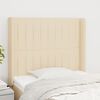 vidaXL Kopfteil mit Ohren Creme 103x16x118/128 cm Stoff