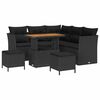 vidaXL Gartensofa-set 8 stk. Schwarz Poly-Rattan