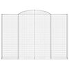vidaXL Gabionen mit Hochbogen 4 Stk. 300x30x200/220cm Verzinktes Eisen