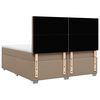 vidaXL Boxspringbett Matratze Cappuccino-Braun 200x200cm Kunstleder
