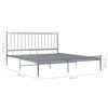 vidaXL Bett Grau Metall 180x200 cm