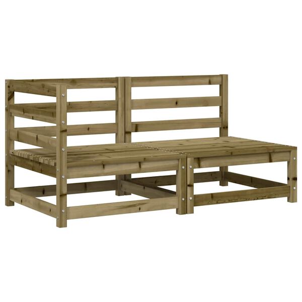 vidaXL Gartensofa mit Kissen 2-Sitzer Kiefernholz Impr&auml;gniert