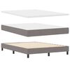 vidaXL Boxspringbett mit Matratze Taupe 200 x 160 cm Polyester