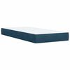 vidaXL Boxspringbett mit Matratze Blau 100x200 cm Samt