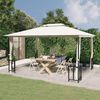 vidaXL Pavillon mit Seitenw&auml;nden & Doppeldach 3x4 m Creme
