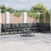 vidaXL Gartensofa-set mit Kissen 6 pcs Schwarz Stahl