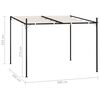 vidaXL Pavillon mit Ausziehbarem Dach 300x300x233 cm Creme