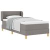 vidaXL Boxspringbett mit Matratze mit Kopfteil Taupe 90 x 190 cm Stoff