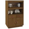 vidaXL Highboard Honigbraun 67x40x108,5 cm Massivholz Kiefer