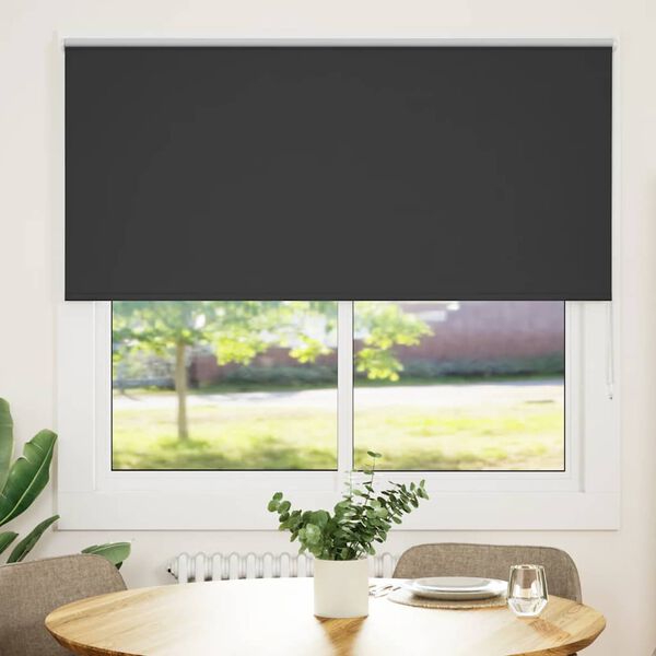 vidaXL Verdunkelungsrollo Schwarz 165x130 cm Stoffbreite 161,6 cm