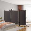 vidaXL 6-tlg. Paravent Braun 520x180 cm Stoff