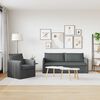 vidaXL Sofa Set 2 pcs Dunkelgrau 196 x 82 x 85 cm Stoff