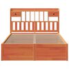vidaXL Massivholzbett ohne Matratze Wachsbraun 140x190 cm Kiefernholz