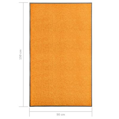 vidaXL Fußmatte Waschbar Orange 90x150 cm