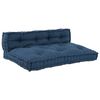 vidaXL Pallet Sofa Kissen 2 pcs Indigo 120 x 80 x 38 cm Stoff