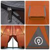 vidaXL Tipi-Campingzelt 4 Personen Orange Wasserdicht