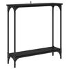 vidaXL Konsolentisch mit Regal Schwarz Eichen-Optik 75 x 22,5 x 75 cm