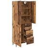 vidaXL Highboard mit Schubladen 2 pcs Altholz Engineered Wood und Glas