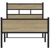 vidaXL Bettgestell ohne Matratze Sonoma-Eiche 107x200 cm Holzwerkstoff