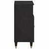 vidaXL Sideboard mit Regal Schwarz 60 x 33 x 75 cm Massivholz Mango