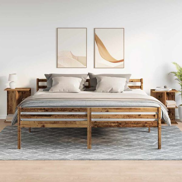 vidaXL Nachttische 2 Stk. Altholz-Optik 46,5x29x61 cm Holzwerkstoff