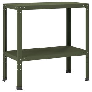 vidaXL Pflanztisch 100 x 40 x 80 cm Pulverbeschichteter Stahl Olivgr&uuml;n