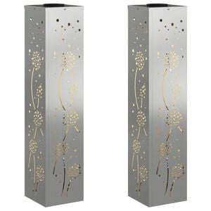 vidaXL Solar LED Weg Licht 2 stk. Warmes Wei&szlig; 18 x 18 x 80 cm