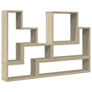 vidaXL Wandregal Sonoma-Eiche 96x12x64 cm Holzwerkstoff