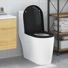 vidaXL Toilette geeignet für Sitz Schwarz 48 x 36,5 x 4,5 cm