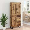 vidaXL Highboard Altholz 69,5 x 34 x 180 cm Holzwerkstoff