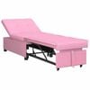 vidaXL Schlafsofa Ausziehbar Rosa 194 x 50 x 82 cm Stoff
