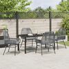 vidaXL Garten Essgruppe mit Kissen 5 pcs Grau Poly-Rattan