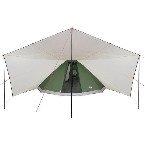 vidaXL Familien-Tipi-Zelt Tipi Gr&uuml;n und Beige 510 x 690 x 330 cm