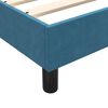 vidaXL Boxspringbett mit Matratze & LED Dunkelblau 100x220 cm Samt