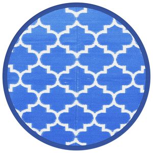 vidaXL Outdoor-Teppich ARAKIL Blau &Oslash;120 cm PP