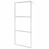 vidaXL Begehbare Duschwand mit voll mattiertem ESG-Glas 80x195 cm