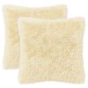 vidaXL Kissenbezug 2 pcs HEERLEN Creme 40 x 40 cm PV Fleece